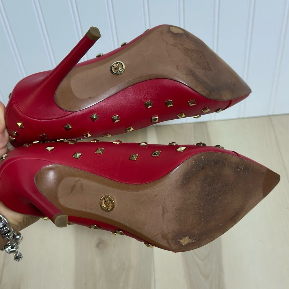 MICHAEL MICHAEL KORS Keke Pointed Pumps  9.5M Leather Slip-on Stiletto Business - Picture 10 of 16